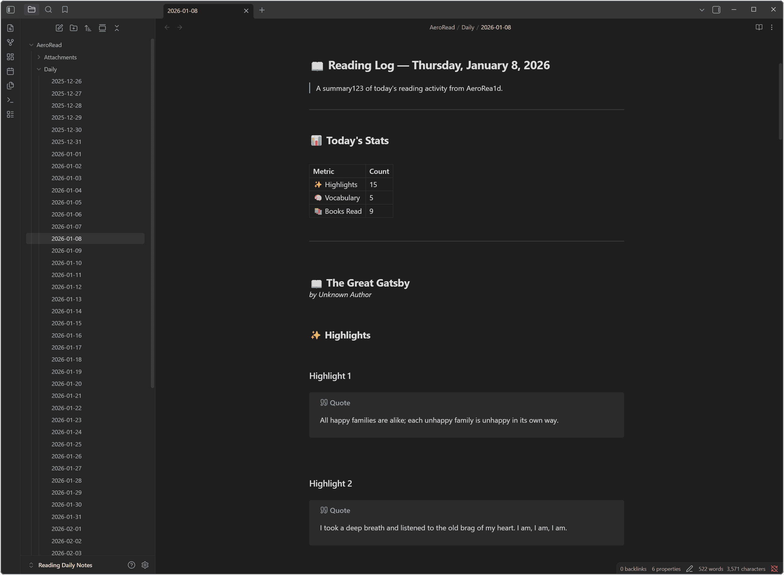 Obsidian Daily Notes